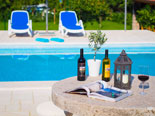 The pool area of the luxury villa in Konavle in Dubrovnik Region